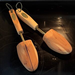 Wooden Shoe Trees with Gold Accents by Woodlore